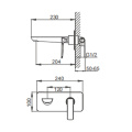 Shark Wall Mount Basin Mixer