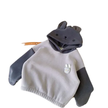 Aoli Velvet Guard Boys' Thickened Hooded Sweatshirt