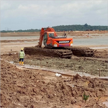 25t 110W-130W Amphibious Excavator