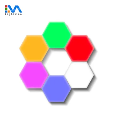 6 Piece DIY RGB Hexagon LED Panel Lamp