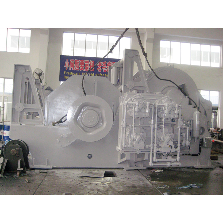 Marine hydraulic tower winch