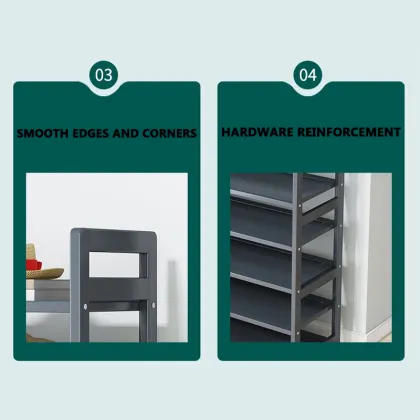 Shoe Cabinet Household Dustproof Breathable Shoe Rack Small Household Corridor Teal Storage Cabinet