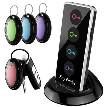 Factory Direct Wireless Item Locator featuring 4 Receivers & Sound Alarm: Perfect for Tracking Glasses, Mobile Phones and More