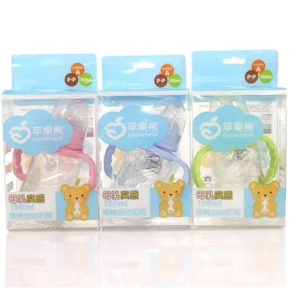 Wholesale PP Baby Bottles with Anti-Flatulence Feature and Handle from Apple Bear Maternal and Infant Products