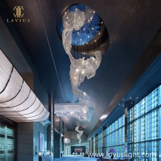 Hotel high luxury white creative custom chandelier decorative lamp chandelier ceiling lighting hotel shopping mall chandelier