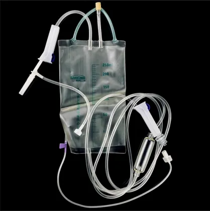 Disposable pouch infusion set