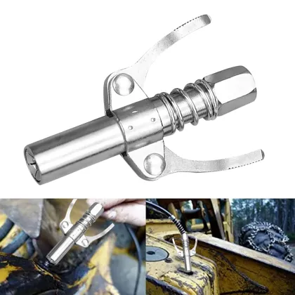 High Pressure Grease Gun Coupler Nozzle for Lubricants and Repairs