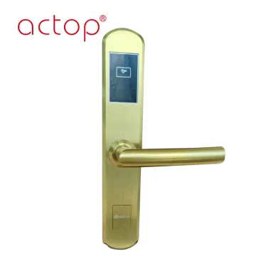 Metal door lock handle for hotel
