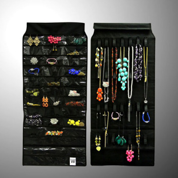 Two sides Pockets hanging jewelry organizer