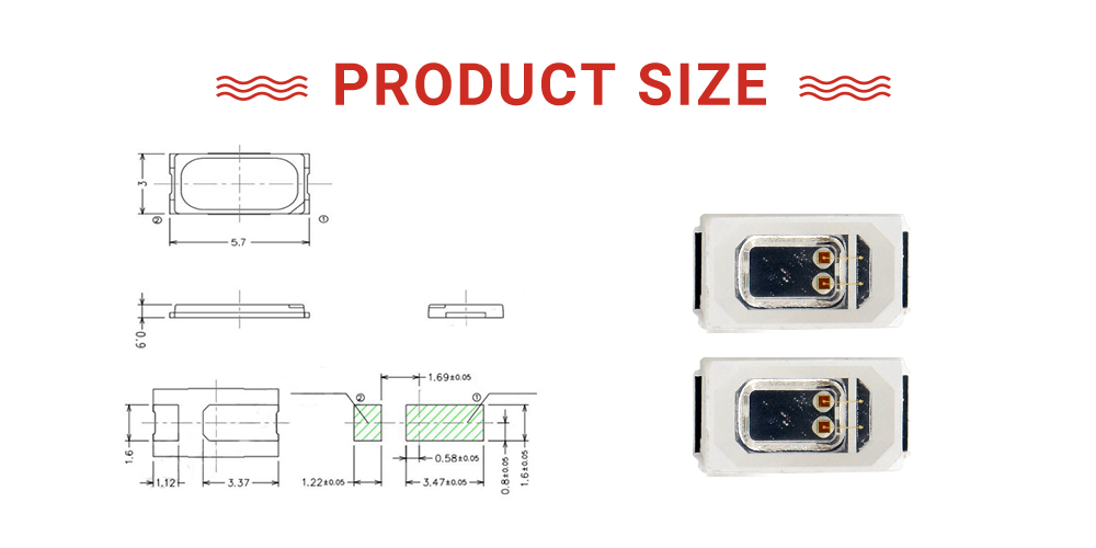 Size 670nm 660nm LED 5730 SMD LED