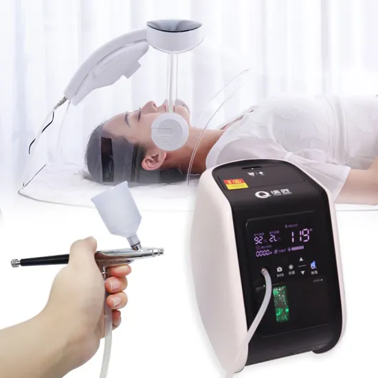 Otoderm Oxygen Facial Therapy Mask and O2Toderm Oxygen Jet Peel Machine for Skin Rejuvenation and Whitening