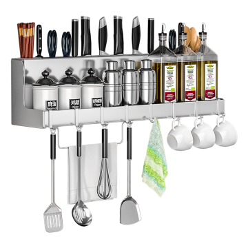 Βάση τοίχου Spice Rack με γάντζους/60CM