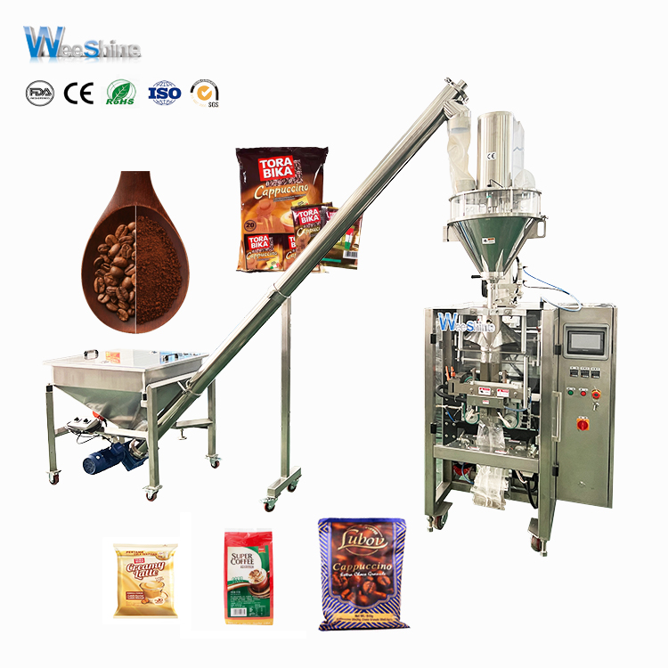 Machine d'emballage en poudre de café en poudre de poudre de cacao à 200G 500g automatique