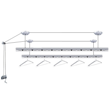 Hand Winch-operated Lifting Clothes Drying Rack