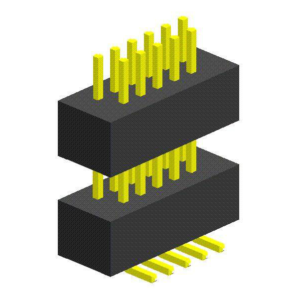 Connecteurs d'en-tête de type SMT asymétriques