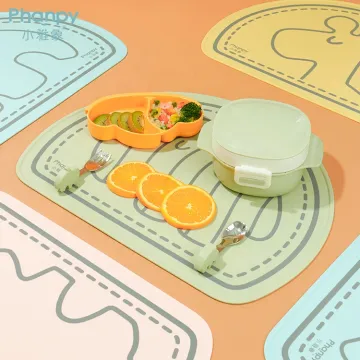Toddler Suction Meal Mats Cartoon Pattern Heat Resistant