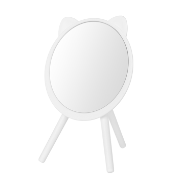 Wholesale Custom Small Makeup Table Top Standing Vanity Mirror with White Frame