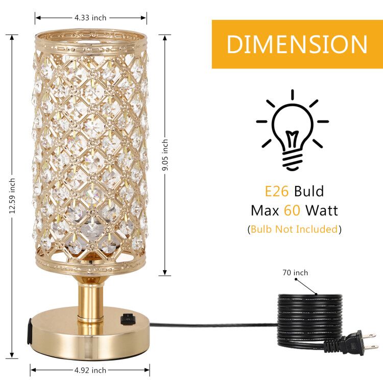 Table Lamp With Charging Ports