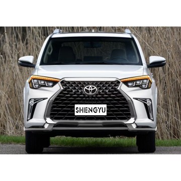 Body Kit für Toyota 4Runner 2010-2021 Geändert an Lexus -Stil - vorderer und hinterer Stoßfänger mit Kühlergrill und Scheinwerfern/Rücklichtern