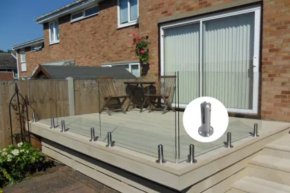 Bridge deck engineering column handrail support