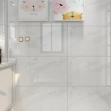 400x800mm Modern White Polished Glazed Glossy Porcelain Tiles: Ideal for Kitchen and Bathroom Decor
