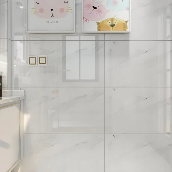 400x800mm Modern White Polished Glazed Glossy Porcelain Tiles: Ideal for Kitchen and Bathroom Decor