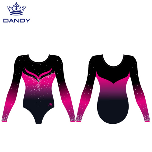 Idisenyo ang iyong sariling Long manggas gymnastics leotard