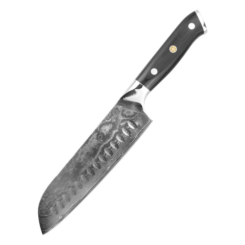 Cuchillo Santoku Damasco Japonés de Alto Carbono 67 Capas