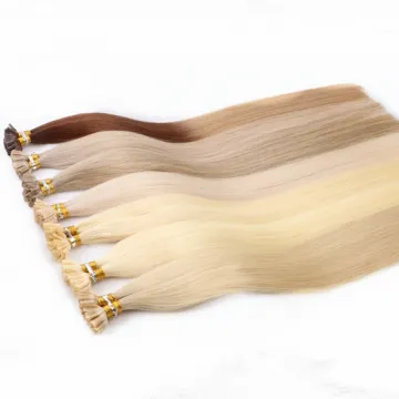 Wholesale factory price natural russian u tip hair extensions fusion u tip 80% drawn hair with women