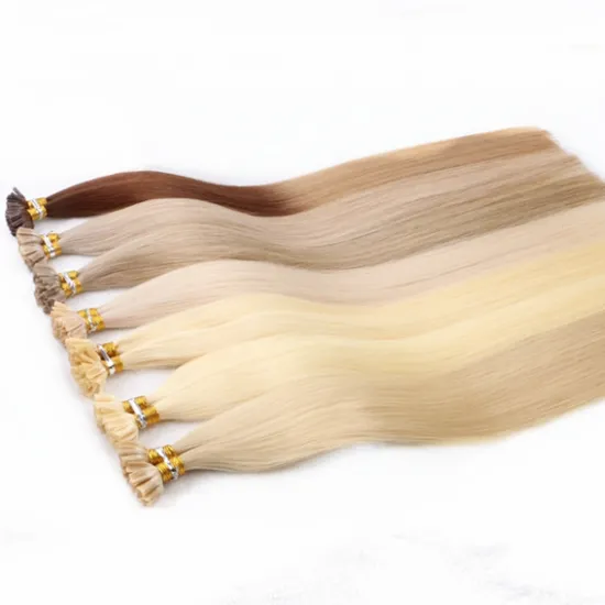 Wholesale factory price natural russian u tip hair extensions fusion u tip 80% drawn hair with women