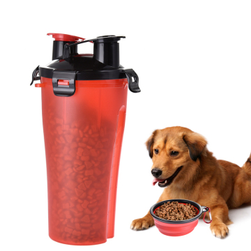 Outdoor Pet Bowl with Storage Container and Water Bottle