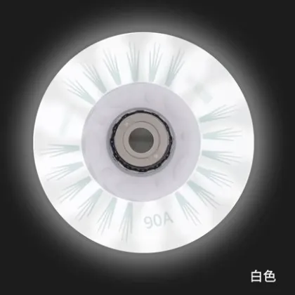 80mm 90A Inline Roller Skate Wheels 8/4pcs LED Sliding Skating Flashing Wheel Rollers Durable Luminous Rollerblade Replacement