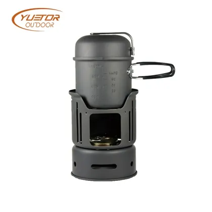 Outdoor Alcohol Stove Hard Anodized Aluminum Mini Burner