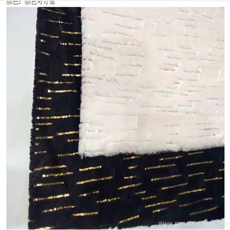 Hot Style Embroidery 3MM Sequined Vertical Stripes Flannel