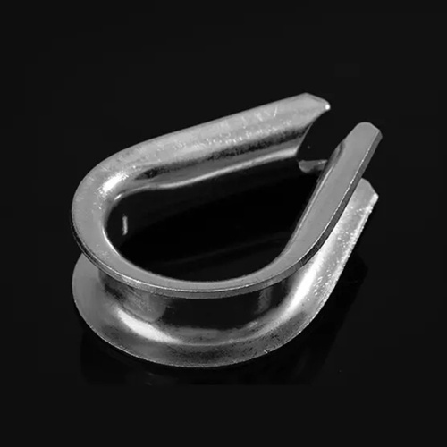 Wire rope cable clamps and stainless steel thimbles