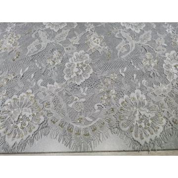 100%Nylon Bead Pipe Embroidery Lace Fabric