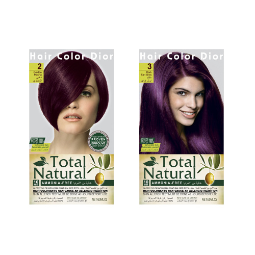 Crème de couleur de cheveux de salon anti-âge durable