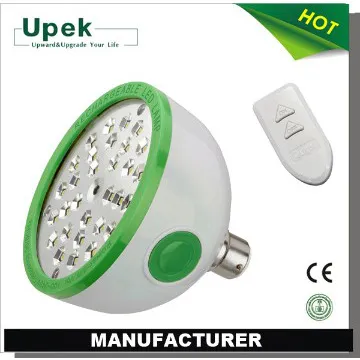 Rechargeable emergency lamp with remote control