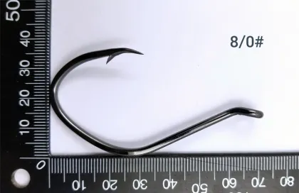 High Carbon Steel Black Nickel Catfish Hooks for Sale - 8083 Catfish Big River Hooks