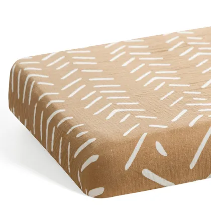Customized Muslin Fitted Crib Sheets 100% Cotton for Standard Crib Mattress