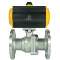 Pneumatic 2 Way Flange Ball Valve DN15-DN200 Double Flanged Stainless Steel with Pneumatic Actuator