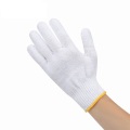 Bleached cotton yarn gloves