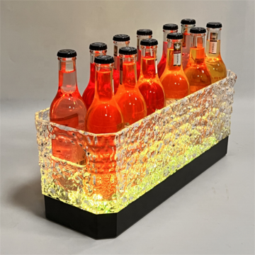 Modern Customized Hotel Restaurant LED Ice Bucket - 12 Bottles PC Plastic