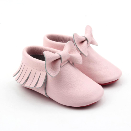 Scarpe da fondo in pelle rossa al bambino all&#39;ingrosso