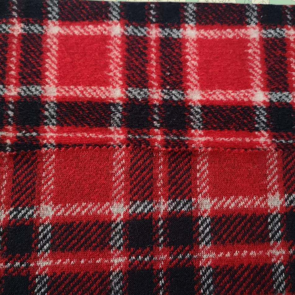 Acrylic Polyester blend plaid Jacquard fabric