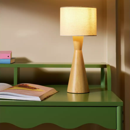Natural Wood LED Desk Lamp for Contract