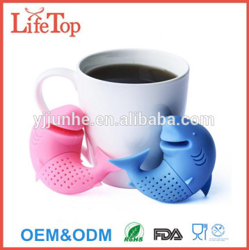 100% Food Grade Silicone Tea Filters Happy Shark Tea Infuser