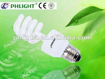 DC12V cfl half spiral screw 15w shaped energy saving lamps