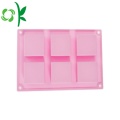 Square Silicone Candle Handgjord Flexibel Tvål Mold Wholesale