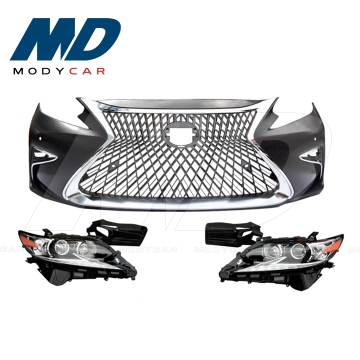 2018 LS Style PP Cản trước và đèn pha cho 2013-2017 Lexus ES
